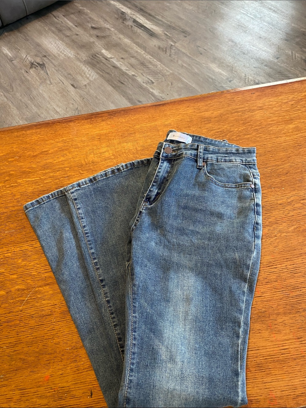 BAMBOO Blue Washed Denim Jeans